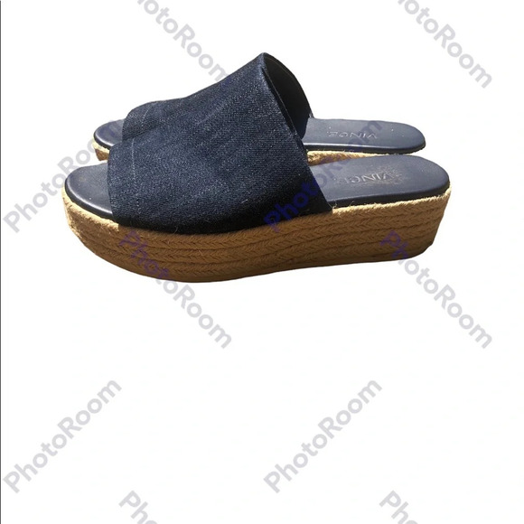 VINCE DENIM ESPADRILLE SANDALS - Picture 5 of 6